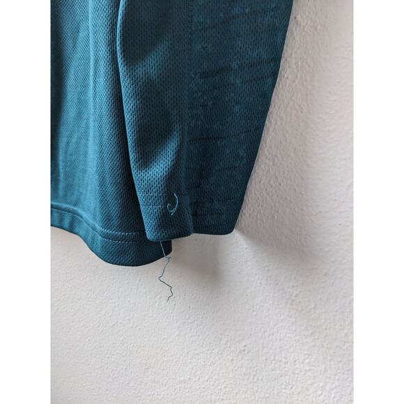 NFL Team Apparel Mens Size Small Eagles Shirt Dark Green Quarter Zip Long Sleeve - Picture 3 of 11